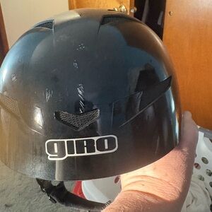 Giro Black Helmet Interior with Red Logo Accent